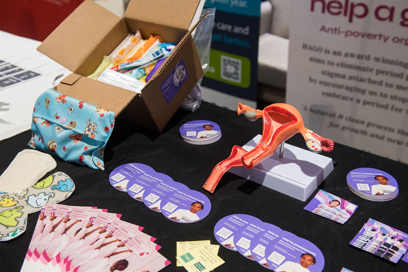 A Help A Girl Out care package with period products